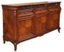 Casa Padrino Luxus Barock Sideboard Braun - Prunkvoller Massivholz Schrank mit 3 Schubladen und 3 T�ren - Luxus M�bel im Barockstil - Barock M�bel - Edel & Prunkvoll