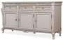 Casa Padrino Luxus Barock Sideboard Grau - Prunkvoller Massivholz Schrank mit 3 Schubladen und 3 T�ren - Luxus M�bel im Barockstil - Barock M�bel - Edel & Prunkvoll