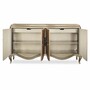 Casa Padrino Luxus Barock Sideboard Braun / Champagner-Gold 183 cm - Barock M�bel