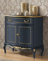 Casa Padrino Luxus Barock Sideboard Blau / Gold - Prunkvoller Massivholz Schrank - Barock Wohnzimmer & Hotel M�bel - Luxus Qualit�t - Made in Italy