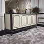 Casa Padrino Luxus Barock Sideboard Creme / Dunkelbraun / Gold 230 cm - Barockstil M�bel