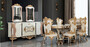 Casa Padrino Luxus Barock Sideboard und 2 Spiegel Wei� / Creme / Braun / Gold - Luxus M�bel M�bel im Barockstil - Barock M�bel - Barock Einrichtung - Edel & Prunkvoll
