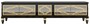 Casa Padrino Luxus Barock TV Schrank Schwarz / Gold 213 x 55 x H. 66 cm - Prunkvoller Fernsehschrank mit 5 verspiegelten T�ren - Barock M�bel 