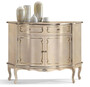 Casa Padrino Luxus Barock Sideboard Beige / Silber / Gold - Prunkvoller Massivholz Schrank mit 2 T�ren und Schublade - Barock Wohnzimmer & Hotel M�bel - Luxus Qualit�t - Made in Italy 