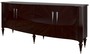 Casa Padrino Luxus Barock Sideboard Dunkelbraun Hochglanz / Silber 225 x 55 x H. 97 cm - Edler Wohnzimmer Schrank mit 4 T�ren - Barock M�bel 