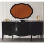 Casa Padrino Luxus Barock Sideboard mit Spiegel Schwarz 215 cm - Barock M�bel