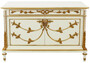 Casa Padrino Luxus Barock Sideboard Cremefarben / Wei� / Gold - Prunkvoller Massivholz Schrank mit 2 T�ren und Schublade - Barock M�bel