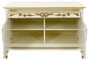 Casa Padrino Luxus Barock Sideboard Cremefarben / Wei� / Gold - Prunkvoller Massivholz Schrank mit 2 T�ren und Schublade - Barock M�bel