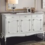 Casa Padrino Luxus Barock Sideboard Wei� / Silber 180 cm - Barock M�bel - Made in Italy