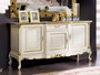Casa Padrino Luxus Barock Sideboard Wei� / Gold - Handgefertigter Massivholz Schrank mit 3 T�ren und Schublade - Luxus M�bel im Barockstil - Luxus Qualit�t - Made in Italy