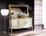 Casa Padrino Luxus Barock Sideboard Wei� / Gold - Handgefertigter Massivholz Schrank mit 3 T�ren und Schublade - Luxus M�bel im Barockstil - Luxus Qualit�t - Made in Italy