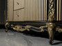Casa Padrino Luxus Barock Sideboard Schwarz / Gold - Prunkvoller Massivholz Schrank mit 4 T�ren und 3 Schubladen - Barock M�bel - Edel & Prunkvoll