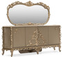 Casa Padrino Luxus Barock Sideboard mit Spiegel Grau / Gold - Luxus M�bel M�bel im Barockstil - Barock M�bel - Barock Einrichtung - Edel & Prunkvoll