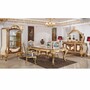 Casa Padrino Luxus Barock Sideboard mit Spiegel Wei� / Braun / Gold - Barockstil M�bel