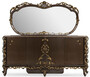 Casa Padrino Luxus Barock Sideboard mit Spiegel Braun / Gold - Luxus M�bel M�bel im Barockstil - Barock M�bel - Barock Einrichtung - Edel & Prunkvoll