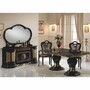Casa Padrino Luxus Barock Sideboard mit Spiegel Schwarz / Gold - Made in Italy