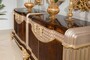 Casa Padrino Luxus Barock Sideboard und 3 Wandspiegel Dunkelbraun / Grau / Gold - Barock M�bel