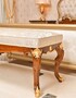 Casa Padrino Luxus Barock Sitzbank Creme / Braun / Gold 170 cm - Barock M�bel - Made in Italy