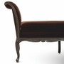 Casa Padrino Luxus Barock Samt Sitzbank Dunkelbraun 172 cm - Luxus Barock Wohnzimmer & Hotel M�bel
