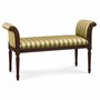 Casa Padrino Luxus Barock Sitzbank Gold / Gr�n / Dunkelbraun 115 cm - Barock M�bel 
