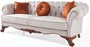 Casa Padrino Luxus Barock Wohnzimmer Sofa mit Kissen Hellgrau / Braun 240 x 102 x H. 80 cm - Barock M�bel
