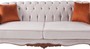 Casa Padrino Luxus Barock Wohnzimmer Sofa mit Kissen Hellgrau / Braun 240 x 102 x H. 80 cm - Barock M�bel