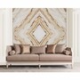 Casa Padrino Luxus Barock Sofa Braun / Creme / Gold 235 cm - Barockstil M�bel