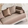 Casa Padrino Luxus Barock Sofa Braun / Creme / Gold 235 cm - Barockstil M�bel