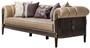 Casa Padrino Luxus Barock Sofa Hellbraun / Dunkelbraun / Gold 235 cm - Barock M�bel