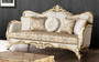 Casa Padrino Luxus Barock Sofa Wei� / Mehrfarbig / Antik Gold - Prunkvolles Wohnzimmer Sofa mit elegantem Muster - Barock Wohnzimmer M�bel - Edel & Prunkvoll