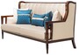 Casa Padrino Luxus Barock Sofa Beige / Dunkelbraun 230 cm