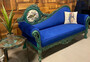 Casa Padrino Luxus Barock Sofa Blau / Mehrfarbig / Gr�n - Prunkvolles Wohnzimmer Sofa im Barockstil - Barock Wohnzimmer M�bel