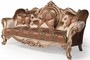 Casa Padrino Luxus Barock Sofa Bronze / Braun / Bordeauxrot 233 x 89 x H. 115 cm - Wohnzimmer M�bel - Barockm�bel