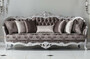 Casa Padrino Luxus Barock Sofa Bronzefarben / Silber 262 x 90 x H. 113 cm - Prunkvolles Wohnzimmer Sofa mit dekorativen Kissen - Barock M�bel 