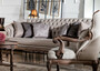 Casa Padrino Luxus Barock Sofa Grau / Braun - Wohnzimmer Sofa im Barockstil - Barock Wohnzimmer M�bel
