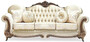 Casa Padrino Luxus Barock Sofa Gold / Kupfer - Prunkvolles Wohnzimmer Sofa mit elegantem Muster und Glitzersteinen - Wohnzimmer M�bel im Barockstil - Barock M�bel - Edel & Prunkvoll