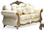 Casa Padrino Luxus Barock 2er Sofa Gold / Kupfer - Prunkvolles Wohnzimmer Sofa mit elegantem Muster und Glitzersteinen - Wohnzimmer Mbel im Barockstil - Barock Mbel - Edel & Prunkvoll