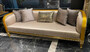 Casa Padrino Luxus Barock Sofa Gold / Gold - Prunkvolles Wohnzimmer Sofa - Barockstil Wohnzimmer M�bel - Luxus M�bel im Barockstil - Barock Einrichtung - Edel & Prunkvoll
