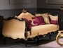 Casa Padrino Luxus Barock Sofa Beige / Schwarz / Gold 250 x 110 x H. 90 cm - Prunkvolles Wohnzimmer Sofa - Barockm�bel