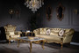 Casa Padrino Luxus Barock Sofa Gold / Wei� 268 x 110 x H. 87 cm - Prunkvolles Wohnzimmer Sofa mit dekorativen Kissen - Wohnzimmer M�bel im Barockstil