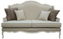 Casa Padrino Luxus Barock Sofa Grau / Antik Grau 185 x 95 x H. 111 cm - Wohnzimmer Sofa mit dekorativen Kissen - Edle Barock M�bel