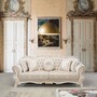 Casa Padrino Luxus Barock Sofa Grau / Wei� / Beige 200 cm - Barockstil M�bel