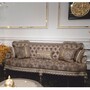 Casa Padrino Luxus Barock Sofa Grau / Silber 280 cm - Prunkvolles Barockstil Sofa - Barock Hotel & Wohnzimmer M�bel