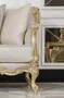 Casa Padrino Luxus Barock Wohnzimmer Sofa Grau / Gold 292 cm - Barock M�bel