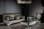 Casa Padrino Luxus Barock Sofa Gr�n / Wei� / Gold 230 x 85 x H. 104 cm - Prunkvolles Wohnzimmer Sofa mit dekorativen Kissen - Edel & Prunkvoll