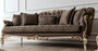 Casa Padrino Luxus Barock Sofa Braun / Cremefarben / Wei� / Gold - Handgefertigtes Wohnzimmer Sofa - Barock Wohnzimmer M�bel