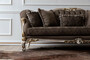 Casa Padrino Luxus Barock Sofa Braun / Cremefarben / Wei� / Gold - Handgefertigtes Wohnzimmer Sofa - Barock Wohnzimmer M�bel