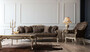 Casa Padrino Luxus Barock Sofa Braun / Cremefarben / Wei� / Gold - Handgefertigtes Wohnzimmer Sofa - Barock Wohnzimmer M�bel
