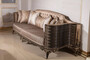Casa Padrino Luxus Barock Sofa Grau / Dunkelbraun / Gold 282 cm