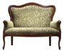 Casa Padrino Luxus Barock Sofa Gr�n / Dunkelbraun 124 x 74 x H. 107 cm - Barock Wohnzimmerm�bel